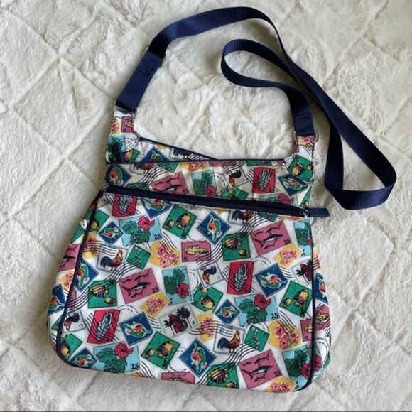 Vera Bradley | "Cuban Stamps" Lighten Up Slim Crossbody Bag - Picture 3 of 11